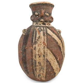 Pre-Columbian Peruvian Chancay Pottery Olla Man
