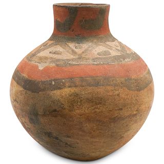 Pre-Columbian Chancay Polychrome Pottery Olla Pot