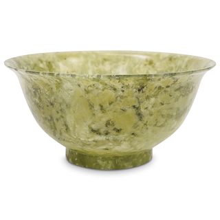 Carved Chinese Spinach Jade Bowl