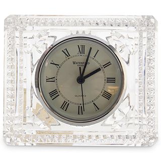 Waterford Crystal Glass Large Desk Clock