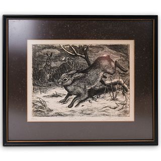 Glen Miller "Winter Rabbit" Engraving