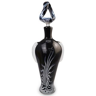 Romanian Art Glass Vase by Mihai Topescu