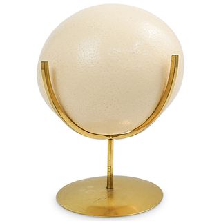 Ostrich Egg on Brass Stand