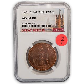1961 Great Britain Penny (NGC) MS-64