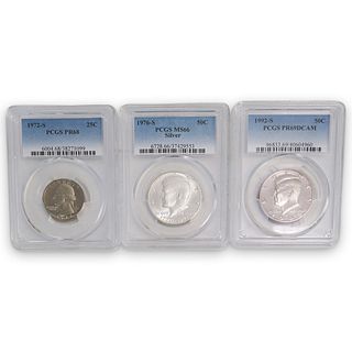 (3Pc) U.S. Graded Coins (PCGS)