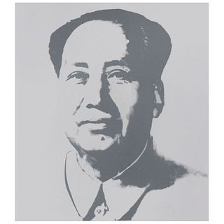 ANDY WARHOL. Mao - Silver. Con sello en la parte posterior "Fill in your own signature". Serigrafía sin número de tiraje.