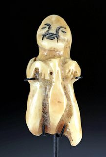 19th C. Native American Inuit Caribou Bone Fetish