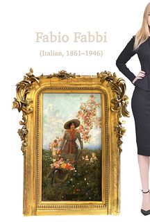 Magnificent Framed Fabio Fabbi (1861 - 1946, Italy) O/C