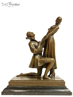 Apology, After D.H.Chiparus Bronze Statue, Signed