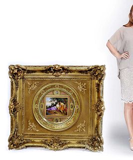 Monumental Royal Vienna VENUS &. ADONIS Framed Charger