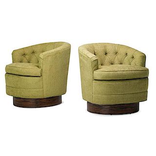 HARVEY PROBBER (Attr.) Pair of lounge chairs
