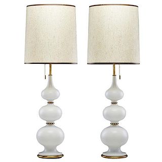 GERALD THURSTON; LIGHTOLIER Pair of table lamps