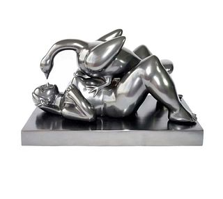 Leda & The Swan, FERNANDO BOTERO Bronze Statue, Signed