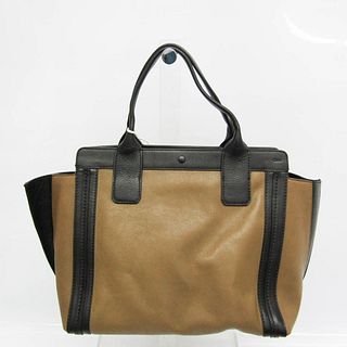 Chloe Allison 3S0342 Women's Leather Handbag Black,Khaki