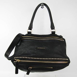 Givenchy Pandora Women's Leather Studded Handbag,Shoulder Bag Black