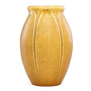 RUTH ERICKSON;  GRUEBY Vase, mustard glaze