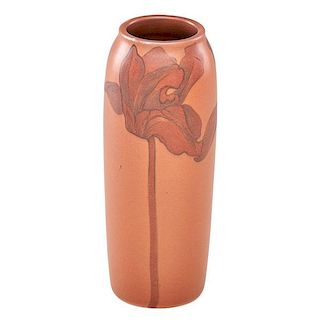 H. WILCOX;  ROOKWOOD Fine Painted Mat vase