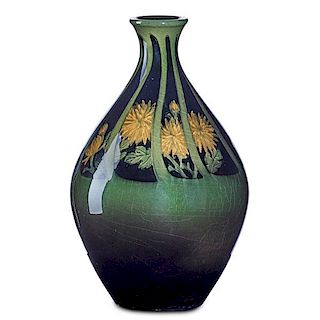 K. SHIRAYAMADANI;  ROOKWOOD Iris Glaze cabinet vase