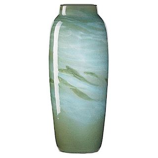 E.T. HURLEY;  ROOKWOOD Sea Green vase