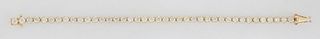 14K Yellow Gold Tennis Bracelet, each of the forty links mounted with a round diamond, total diamond wt.- 8.52 cts., L.- 7 1/2 in., with appraisal.