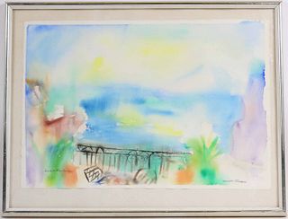 Louise Freedman, Watercolor, Sorrento Terrace