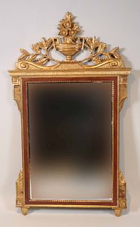 Neoclassical Style Parcel-Gilt Mahogany Mirror