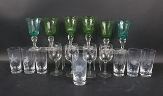 Group of Assorted Stemware and Barware