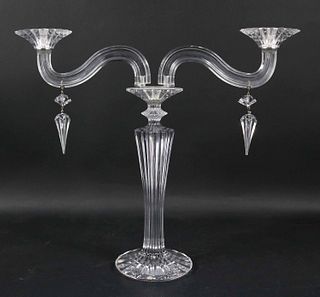 Baccarat Crystal Two Armed Candelabra
