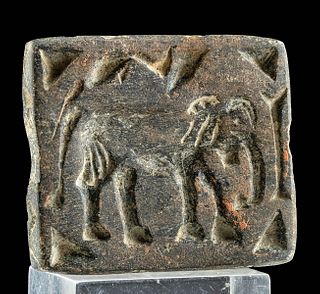 Bactrian Stone Stamp Seal w/ Elephant