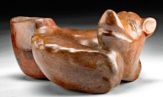 Colima Redware Puppy - Cute Curled Up Pose