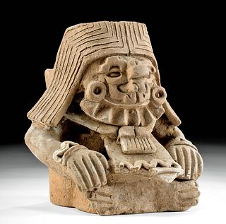 Zapotec Pottery Incensario of a Deity