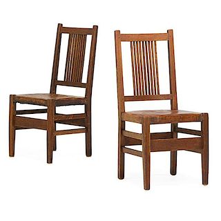 GUSTAV STICKLEY Pair of spindle chairs