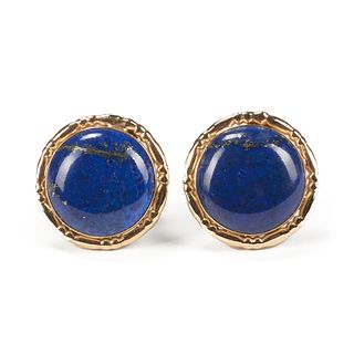 14K Gold & Lapis Lazuli Earrings