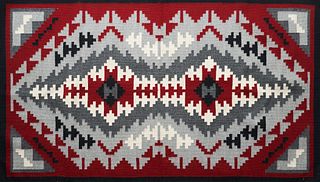 Navajo Blanket Rug Sawtooth Pattern 3' x 6'