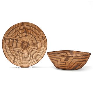 Grp: 2 Large Pima Native American Baskets