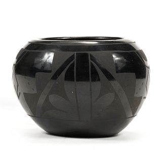 Ramona Tapia Santa Clara Blackware Pottery Vase
