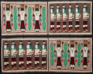 Navajo Yei Pictorial Rug Weaving