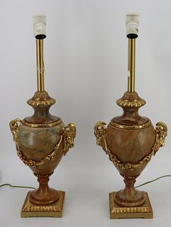 A Vintage And Quality Pair Of Bronze Mounted