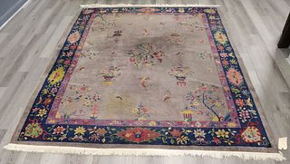 Chinese Art Deco Finely Hand Woven Carpet