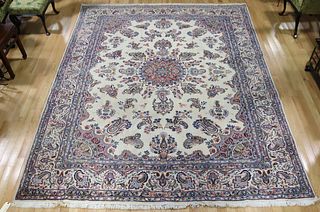 Vintage And Finely Hand Woven Kerman carpet .