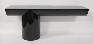 Midcentury Style Black Lacquered Console.