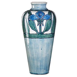 NEWCOMB COLLEGE Early vase with stylized irises