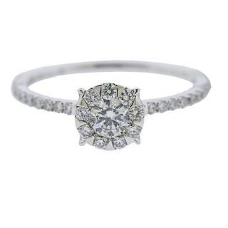 Memoire Gold 0.75ctw Diamond Engagement Ring
