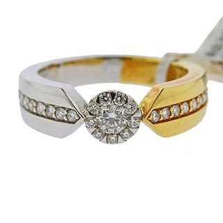 Memoire 18k Gold 0.55ctw Diamond Ring