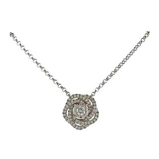 Memoire 18k Gold Diamond Pendant Necklace