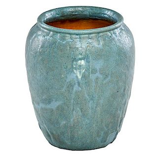 GRUEBY Blue vase with crocuses