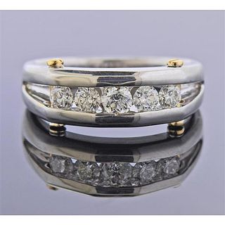 18K 14K Gold Diamond Wedding Half Band Ring