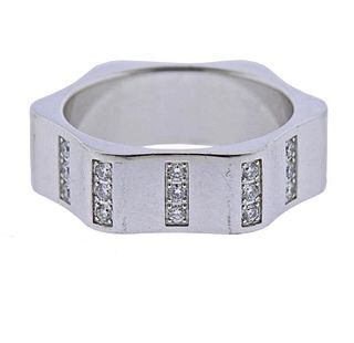 MontBlanc 18K Gold Diamond Wedding Band Ring