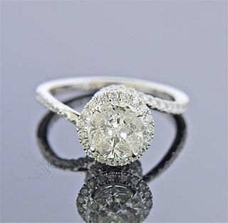 18k White Gold 1.65ctw Diamond Engagement Ring