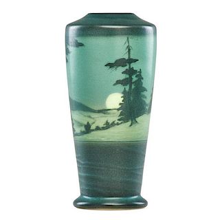 LENORE ASBURY;  ROOKWOOD Banded Green Vellum vase